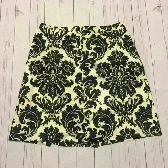 LOFT Skirt Black Ivory Pattern 4P - Picture 4 of 5